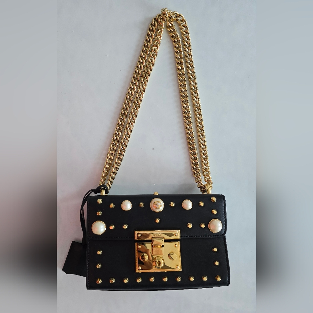 Black and Gold Studded Women's Bag